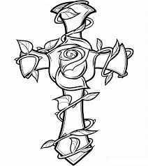 Here is a rose coloring sheet for the little nature lover in your home! Rose And The Cross Coloring Page Free Printable Coloring Pages For Kids