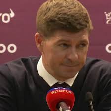 Reporter: "He's retiring at the end of the season." Gerrard: "Is he? Good."  Steven Gerrard wouldn't be drawn