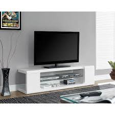 Your price for this item is $ 475.99. Monarch Specialties 60 Inch L Tempered Glass Shelf Tv Stand In High Glossy White The Home Depot Canada