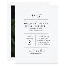 Minimalist Handwritten Monogram Wedding Photo Invitation Zazzle Com Pernikahan Undangan