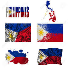 The flag of the republic of the philippines was adopted on may 19, 1898. Philippines Flag And Map In Different Styles In Different Textures Stock Photo Picture And Royalty Free Image Image 16855673