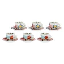 Fiesta coffee cups and saucers. Set Of 6 It S Time For Fiesta Coffee Cups Thun