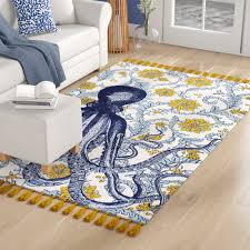 Check spelling or type a new query. Thomas Paul Floral Handmade Flatweave Cotton Blue Yellow Area Rug Reviews Wayfair