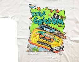 This entry from the cartoon network in 1998 has every element possible to qualify as one of the worst paint schemes in nascar history. Vintage Wacky Racing Shirt Fred Flintstone Steve Grissom Nascar Cartoon Network Hanna Barbera 90s V Fred Flintstone Racing Shirts Cartoon Network