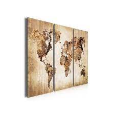 Le tableau est un support décoratif immortalisant un être cher. Hxa Deco Tableau Tryptique Tableau Carte Du Monde Tableau Pas Cher Tableau Deco Tableau Moderne Tableau Brown Map 90x60cm Achat Vente Tableau Toile Cdiscount