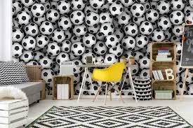 Papier Peint Original Chambre Ado Ballons De Foot Chambre Ado Deco Chambre Garcon Deco Chambre