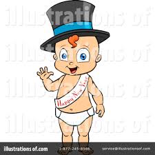 New Years Baby Clipart 1105155 Illustration By Cartoon Solutions