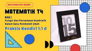 Matematik Tingkatan 4 Kssm Latihan Praktis Kendiri 1 1d Todo My Kelas Live