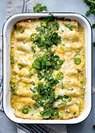 Chicken And White Bean Enchiladas With Creamy Salsa Verde Recipe Skinny Taste Recipes Enchilada Recipes Chicken Enchilada Recipe