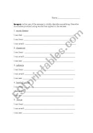 There is no shortage of words to describe food. Imagery Using Verbs And Adjectives Worksheets 99worksheets