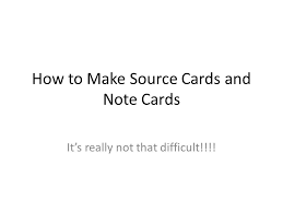 Online notecard under fontanacountryinn com. How To Make Source Cards And Note Cards Ppt Video Online Download