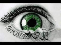I started my drawing by drawing the basic parts of the eye, beginning from the eyeball. Shrishti Arts Draw 3d Green Eye Pencil Sketch Youtube