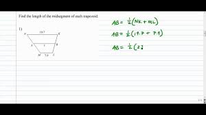 Here p is the midpoint of a b , and q is the midpoint of b c. Midsegment Of A Trapezoid Youtube