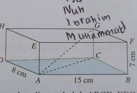 Muhammad7 Cm8 Cmaa 15 Cmpada Gambar Di Atas Balok Abcd Efgh Ber Ukuran Panjang 15 Cm Lebar 8 Cm Brainly Co Id