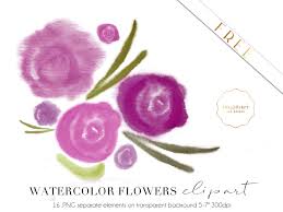 Whimsy purple flower with a gree spiral center #1162278 by prawny. Purple Watercolor Flowers Clipart Free Design Resources