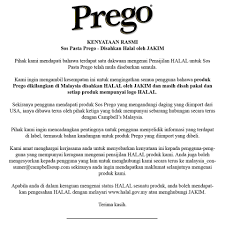 Profil syarikat ini telah diasaskan oleh tuan hj. Prego Malaysia Kenyataan Rasmi Sos Pasta Prego Facebook