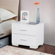 Chevet Songmics Table De Chevet Table De Nuit Blanche Md Bedside Table Bedside Tables Nightstands Bedside Table Set