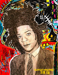 Mixed Media Jean-Michel Basquiat Created by Alexia Cross