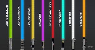 Star Wars Canon Lightsaber Color Meanings In 2020 Star Wars Light Saber Lightsaber Colors Lightsaber