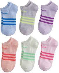 Girl S Adidas Superlite 6 Pack No Show Socks Adidas Girl No Show Socks Stylish Socks