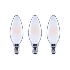 Ecosmart 40 Watt Equivalent B11 Candle Dimmable Frosted Glass Filament Vintage Led Light Bulb Soft White 3 Pack Fg 03129 The Home Depot Led Light Bulb Light Bulb Filament Bulb Lighting