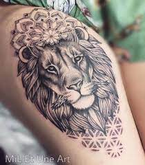 Mandala Tattoo Design Mandalatattoo Leg Tattoos Lion Mandala Tattoos