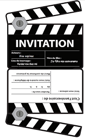 Un Anniversaire Sur Le Theme Du Cinema Ou Dans Les Coulisses Des Stars De Hollywood Six A La Maison Invitation Anniversaire Carte Invitation Anniversaire Anniversaire Ado