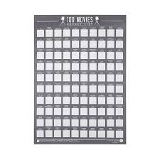 100 films to see before you die. 100 Movies Scratch Off Poster Classic Movies Film Buff Uncommon Goods