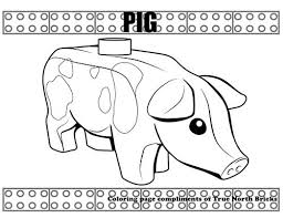 Coloring Page Pig True North Bricks Lego Coloring Pages Coloring Pages Cow Coloring Pages