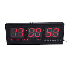 The best digital wall clocks. Ready Stock Large Modern Led Digital Wall Clock Date Temperature Hour Shopee Singapore