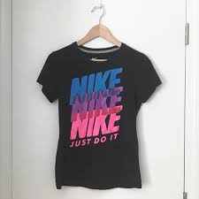 Black And Pink Nike T Shirt Vintage Inspired Nike Neon T Shirt 80s Workout Nike Neon Shirts T Shirt
