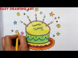 Draw a picture of a person the card receiver admires or likes. How To Make Birthday Greeting Card Drawing How To Draw Birthday Cake Image Youtube