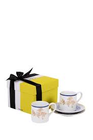 6x porcelain espresso cups and saucers set, turkish coffee cup set, macchiato cup, porcelain espresso cup set, turkish coffee gift. Buy Silsal Kunooz Espresso Cups And Saucers Gift Box Home For Aed 180 00 Drinkware Bloomingdale S Uae