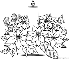 Thankful personalized placemat $24.95 new. Poinsettias And A Candle Coloring Page Coloringall