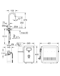 Grohe spültischarmtur armatur küche spüle wasserhahn. Grohe Blue Professional Mono Kuchenarmatur Bluetooth Wifi C Auslauf Chrom 31302002 Wuh24 Online Shop Fur Bad Kuche Heizung Und Installation