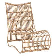 Grand traverse wicker lounge set. Wave Rattan Lounge Chair Hubsch Woo Design