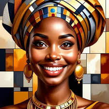 Indigenous and African cultural fusion in a child