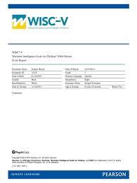 Design and visual puzzles subtests is clinically meaningful. Wisc V Score Report Pdf Wechsler Adult Intelligence Scale Intelligence