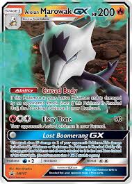You have to evolve it in gen 7 to be alolan form, if you evolve cubone in gen 8 it will be kanto form. Alolan Marowak Gx Sun Moon Promos Sm187 Pkmncards Pokemon Cards Pokemon Cool Pokemon Cards
