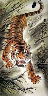 Chinese Zodiac Tiger Tattoo Chinese Tiger Painting More Tatoo Tigre Desenho Animais