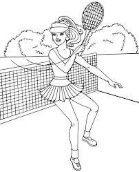 Coloring with vigor stories & rhymes exploration english maths puzzles. Coloring Page With Barbie As A Tennis Player