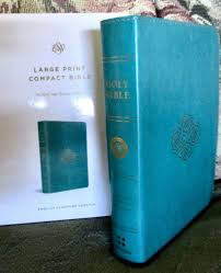 Personalized Esv Large Print Compact Bible Trutone Teal Bouquet Design English Standard Custom Engra In 2020 Personalized Book Gift Bouquet Design Christian Books