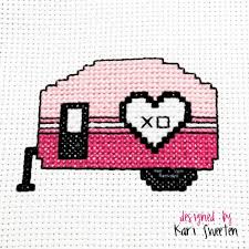 Free Cross Stitch Pattern Love Camper