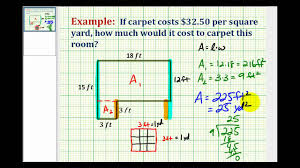 example determine square yards from square feet application