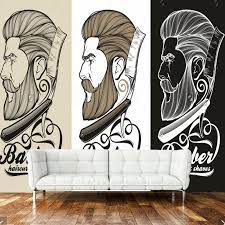 3d Retro Wallpaper Barber Logo Mural For Barber Shop Bedroom Living Room Background Wallpaper Decoration Papel De Retro Wallpaper Wallpaper Decor Barber Logo