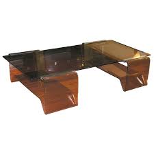 Product details made of tempered glass and steel, durable materials that give an open. Brown Smoked Glass And Lucite Coffee Table At 1stdibs