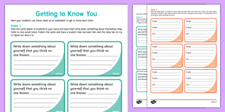Maybe you would like to learn more about one of these? Get To Know You Cards Fun Back To School Game