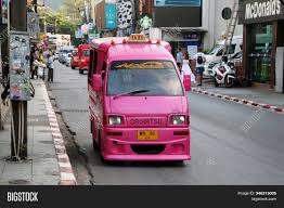 The driver is sitting on the right, and you should approach the cab on the left side for safety. Patong Phuket Image Photo Free Trial Bigstock