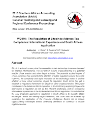 Trading cryptocurrencies is not supervised by any. Pdf The Regulation Of Bitcoin To Address Tax Compliance International Experience And South African Application