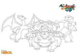 Coloriages Pokemon Avec Le Trio Dracaufeu Florizarre Et Tortank Coloriage Pokemon Coloriage Pokemon A Imprimer Coloriage